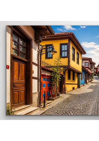 Eskişehir Odun Pazarı Kanvas Tablo 60x120 Cm Çok Renkli