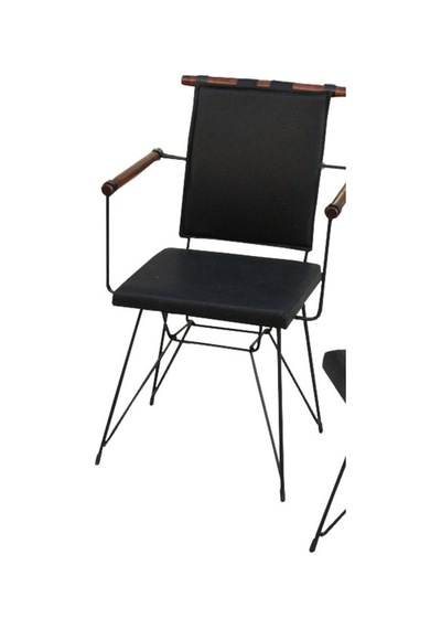 Bengimobilya Sandalye Penyez Klasik Model Metal Çelik Siyah Fırın Siyah Boya S (382617521)