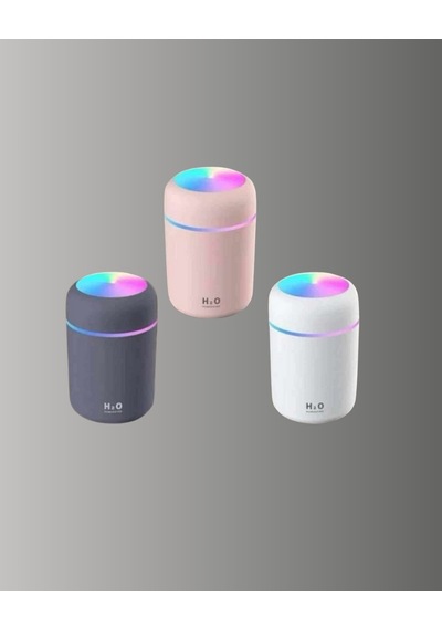 Usb Girişli Taşınabilir Mini Nemlendirici 300ml Su Hazneli Rgb Işıklı