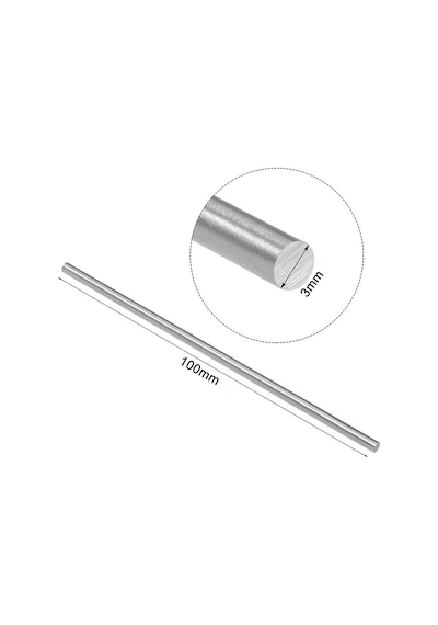 3Mm X 100Mm Metal Mil Çelik Çubuk Aks Oyuncak Rc Araba Robot
