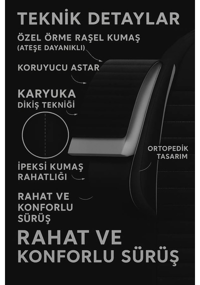 Bmw 5 Serisi E34 1988-1996 Pulse Serisi Raşel Siyah Koltuk Kılıfı