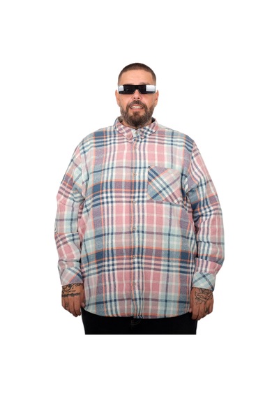 Mode Xl Büyük Beden Erkek Oduncu Gömlek 25394 Pembe Pembe