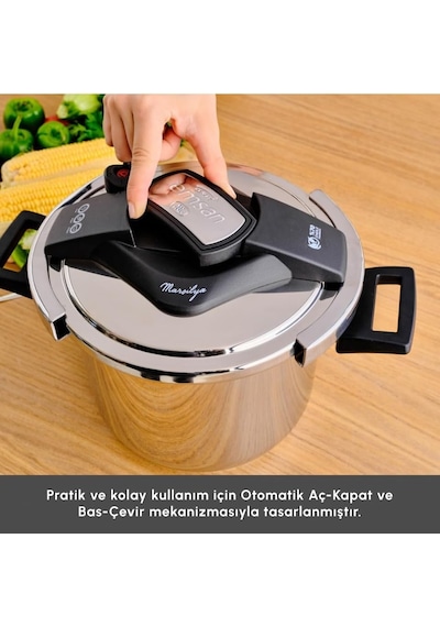 Emsan Marsilya İndüksiyon Tabanlı Düdüklü Tencere 7 Litre Çok Renkli