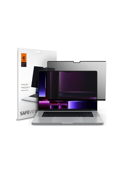 Macbook Pro 16" M5/m4/m3/m2/m İle Uyumlu Cam Ekran Koruyucu Safe View Privacy Hayalet - Afl06157
