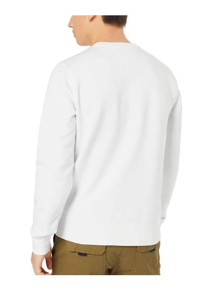 Tommy Hilfiger Sıfır Yaka Sweatshirt Beyaz