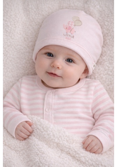 Caramell My Baby Kumsal Soft Colour Balonlu Fil Baskılı Bebek Şapka/bere //1595 Pembe Pembe Caramell My Baby Kumsal Soft Colour Balonlu Fil Baskılı Bebek Şapka/bere //1595 Pembe Pembe