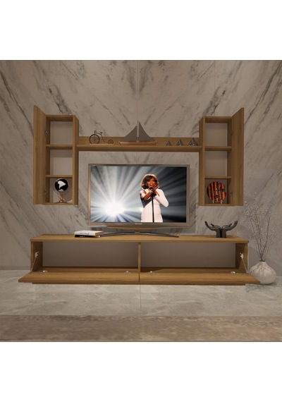 Decoraktiv Eko 5db Mdf Std Tv Ünitesi Tv Sehpası Pera