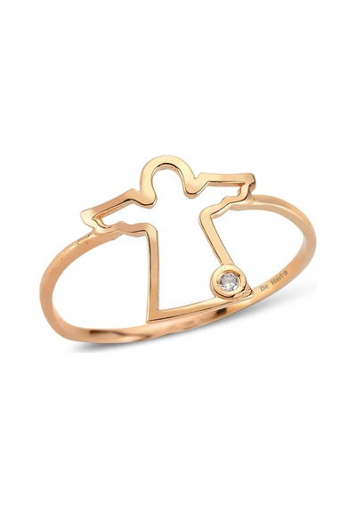 Kuyumcudukkani Melek Sembollu Trend Yüzük-10235-r-w Rose Gold