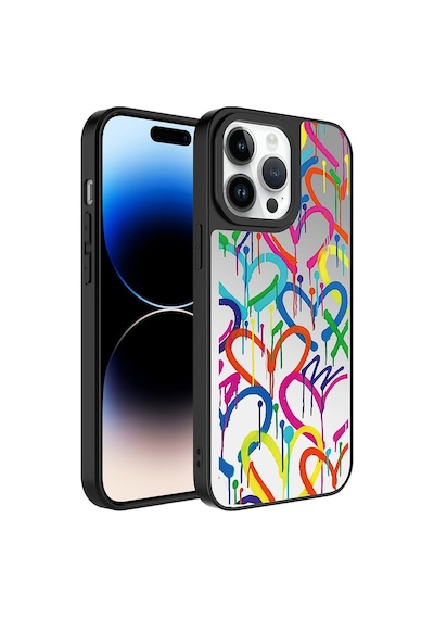 Apple Uyumlu iPhone 14 Pro Kılıf Aynalı Desenli Kamera Korumalı Parlak Zore Mirror Kılıf