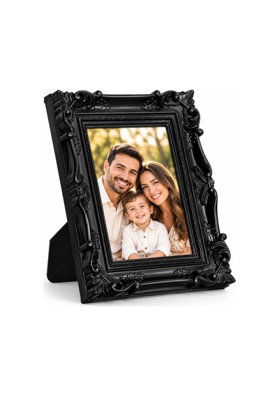 Dekoratif Barok Fotoğraf Çerçevesi 10x15 Cm Fotoğraf Uyumlu, Klasik Çerçeve, Masaüstü Ve Duvar Kullanımı