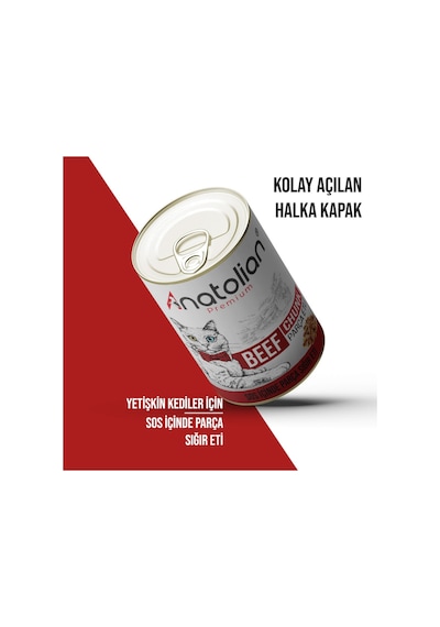 Anatolian Premium Biftekli Parça Etli Yetişkin Kedi Konservesi 400 gr