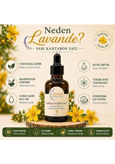 Lavande Lavanta Çiftliği Sarı Kantaron Yağı 50 ML