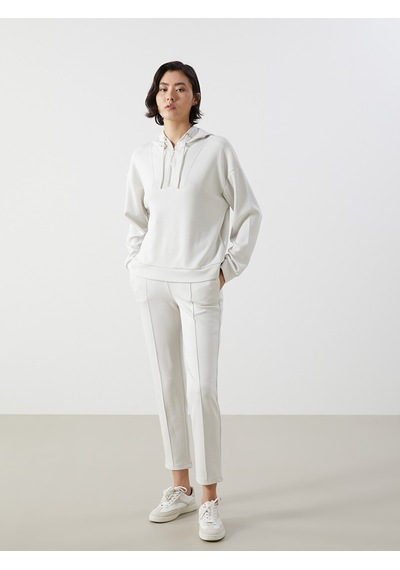Lcw Vision Bej Loose Fit Kadın Hoodie
