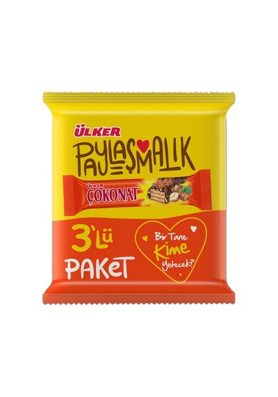 Ülker Çokonat Gofret 3x33g Sütlü Çikolata Kaplı Fındıklı Çıtır Atıştırmalık 4'li Avantaj Paketi Tarı