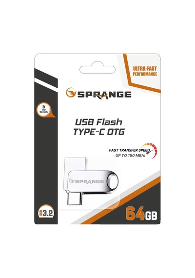 Sprange 64 Gb Flash Bellek Usb 3.2 Ultra Typec Otg Android/pc/Apple Uyumlu iPhone 15/16/17 Ipad Tak Çalıştır