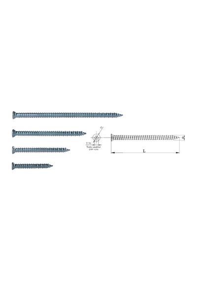 Mey İthalat Buldex Vida 7,5x180 Dubelsiz Vida 18 Cm 10 Adet Diğer