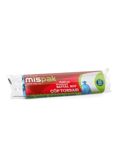 Mispak Eko Çöp Poşeti Battal Boy Siyah 50 Rulo 72 x 90 CM