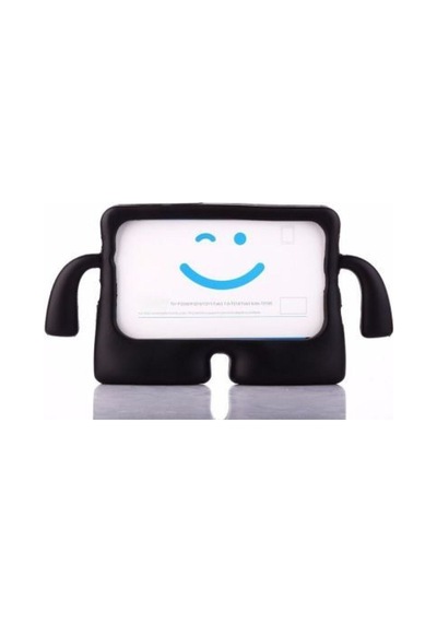 T5 10 Inç Kılıf Çocuklara Özel Emoji Tasarımlı, Standlı, Tam Korumalı Tablet Kılıfı Siyah