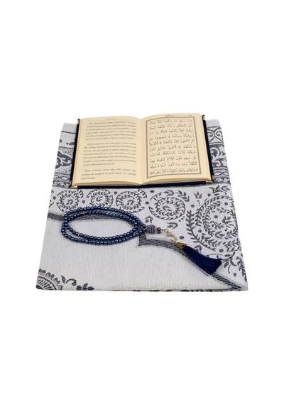 Seccade + Tesbih + Yasin Hediye Seti Çanta Boy, Lacivert