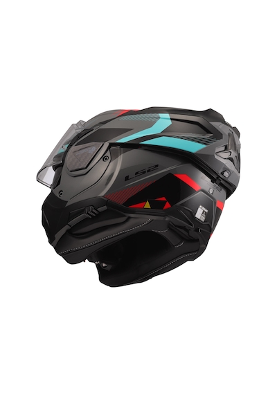 Ls2 Advant 2 Trıple Çene Açılır Kask Gri - Kırmızı - Turkuaz