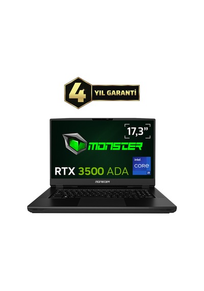 Monster Markut M7 V6.1.4 i9-13980HX 128 GB 4 TB SSD 12 GB RTX3500 ADA 17.3" 144Hz W11P UHD Dizüstü Bilgisayar