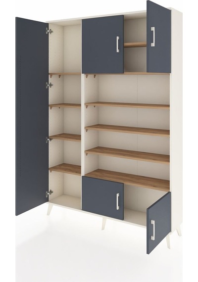Arges Dolap 10 Raflı 5 Kapaklı 132x30x195 Aytaşı-antrasit/çam Aytaşı Arges Dolap 10 Raflı 5 Kapaklı 132x30x195 Aytaşı-antrasit/çam Aytaşı