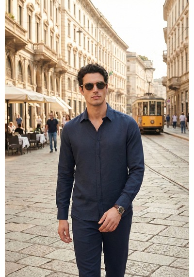 Buratti Erkek Gömlek Cf26s121640 İndigo Indigo