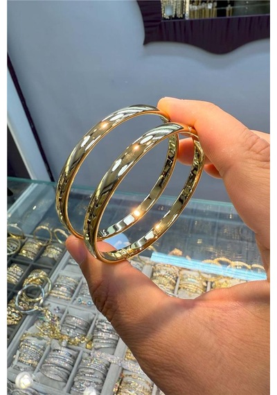 Xuping Bombeli Düz Kelepçe 14k Renk Gold