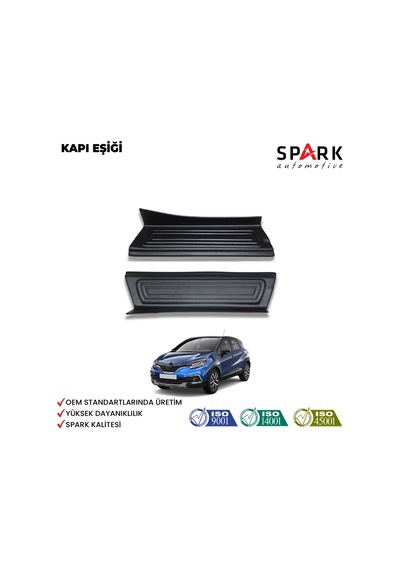 Renault Captur 2013-2019 Yıl Aralığı Uyumlu Kapı Eşiği 4 Parça