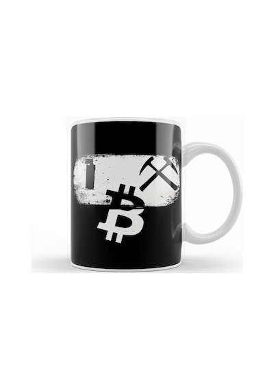 I Mine Bitcoin Novelty Pun Btc Mining & Trading Kupa Bardak Porselen Karışık