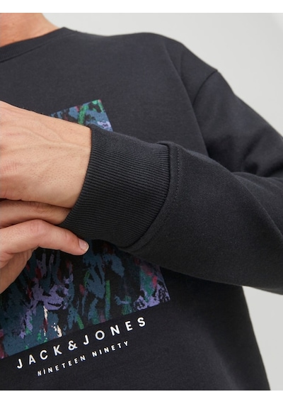 Jack & Jones Jack&jones Sıfır Yaka Siyah Erkek Sweatshirt 12242366 001