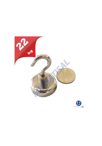 25Mm Kancalı Pot Mıknatıs Neodyum