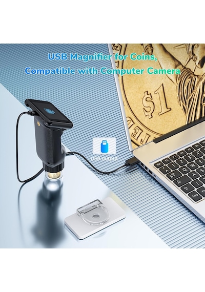 Andonstar Ad013 Taşınabilir Dijital Mikroskop 2.8 İnç Ekranlı Şarjlı