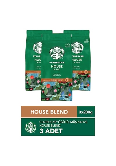 Starbucks House Blend Öğütülmüş Kahve 3x200g Öğütülmüş