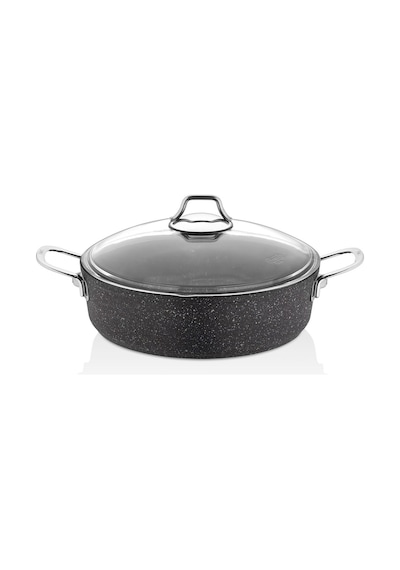 Falez Black Line Döküm Granit Tencere Basık Pilav Tenceresi 28 CM