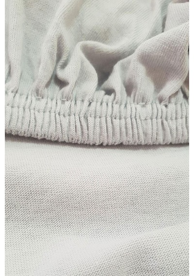 3 Adet Pamuklu Ve Lastikli 60 X 120 Cm Penye Bebek Çarşaf-gri