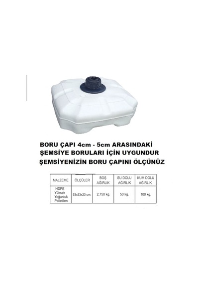 Bilgehanelektronik 50 Lt Şemsiye Bidonu-Şemsiye Altlığı