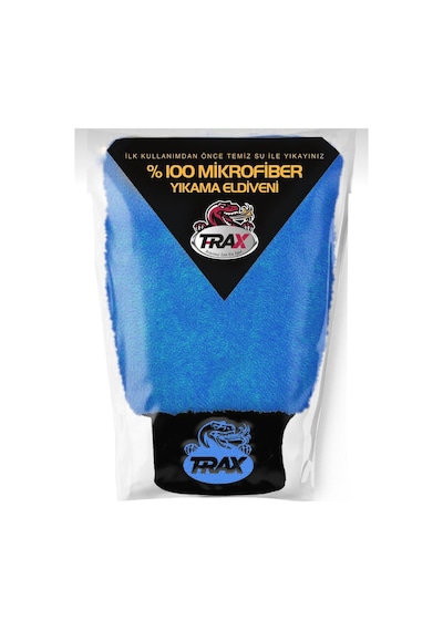 T-RAX %100 Mikrofiber Oto Yıkama ve Pasta Eldiveni Mavi