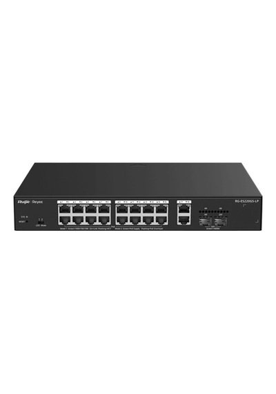 Reyee Rg-es220gs-lp 16 Port Gıgabıt+2xgb Rj45/sfp Uplınk Cloud Yönetilebilir 130w Poe Rackmou