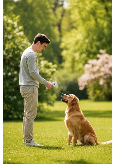 Tiny Kiwipets Kpe-10906 3'ü 1 Arada Köpek Kovucu Hayvan Eğitim Cihazı Ultrasonik Eğitim & Havlama Kontrolü & Led Işıklı
