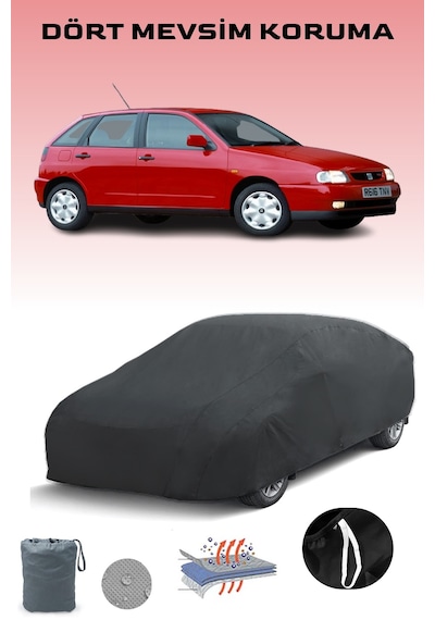 Siyah, Seat Ibıza 5 Kapılı 1993 - 1996, Araba Brandası, Oto Örtüsü, Araba Çadırı Siyah
