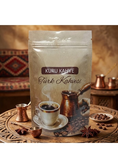 Türk Kahvesi Kilitli Doypack Ambalaj Boş Paket - 1000 Adet - 13x22