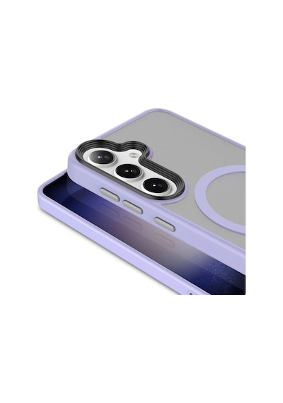 Galaxy Uyumlu  S24 Kılıf Sert Pc Arka Yüzey Wireless Şarj Özellikli Zore Flet Magsafe Kapak