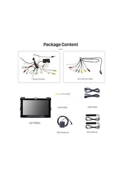 Land Cruiser/ Prado 2004-2008 Uyumlu Multi Medya Navi Gasyon Usb Kamera Carplayer