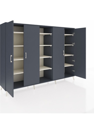 Hyperion Dolap 12 Raflı 4 Kapaklı 220x44x163 Antrasit-antrasit/ay Antrasit-antrasit/aytaşı Hyperion Dolap 12 Raflı 4 Kapaklı 220x44x163 Antrasit-antrasit/ay Antrasit-antrasit/aytaşı