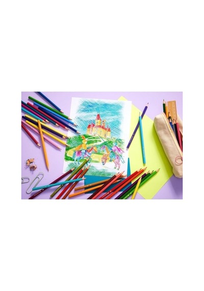 Faber-castell 36 Renk Boya Kalemi, Canlı Ve Parlak Renkler, Kırılmaya Dayanıklı Uçlar, Ergonomik Tasarım, Karton Kutu, Okul Ve Sanat İçin Uygun 124-Pembe