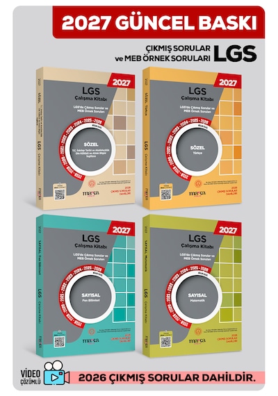 Lgs 2027 Çalışma Kitabı Çıkmış Sorular Ve Meb Örnek Soruları Güncel Baskı