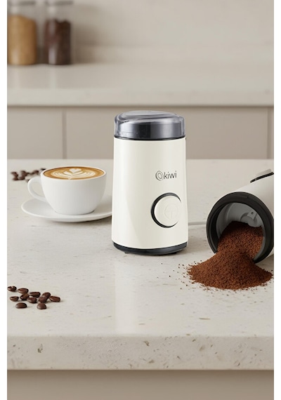 Kiwi 4812 Otomatik Kahve & Baharat Öğütücü Beyaz