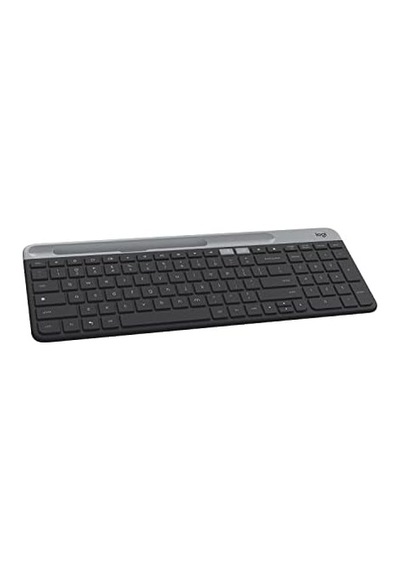 K580 İnce Çoklu Cihaz Özellikli Kablosuz Klavye, Kompakt Modern, Telefon Tutucu, 24 Ay Pil Ömrü, 10 M Kullanım Mesafesi, Bluetooth Türkçe Q Klavye, Siyah