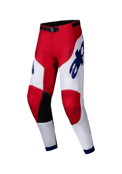 Alpinestars Racer Veil Kros Motosiklet Pantolonu Kırmızı Beyaz